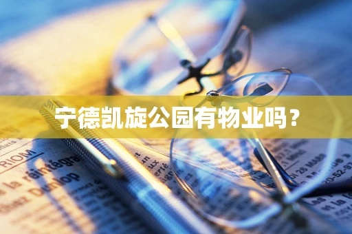 宁德凯旋公园有物业吗？