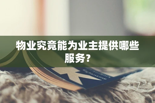 物业究竟能为业主提供哪些服务？