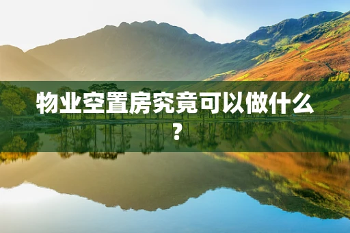 物业空置房究竟可以做什么？