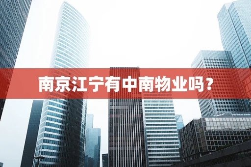 南京江宁有中南物业吗？