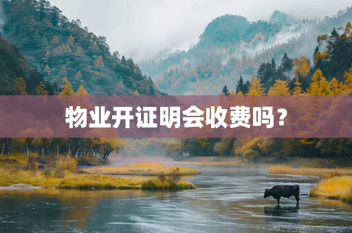 物业开证明会收费吗？