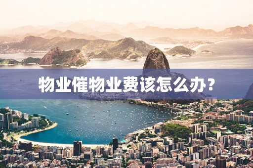 物业催物业费该怎么办？