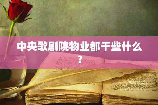 中央歌剧院物业都干些什么？