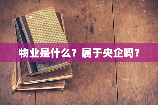 物业是什么？属于央企吗？