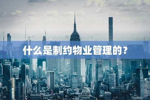 什么是制约物业管理的？