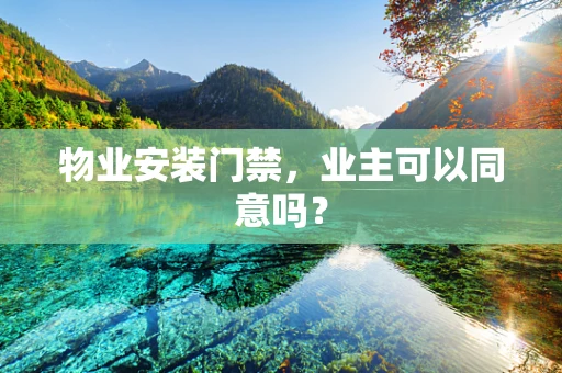物业安装门禁，业主可以同意吗？