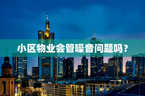 小区物业会管噪音问题吗？