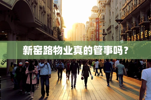 新窑路物业真的管事吗？