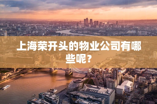 上海荣开头的物业公司有哪些呢？