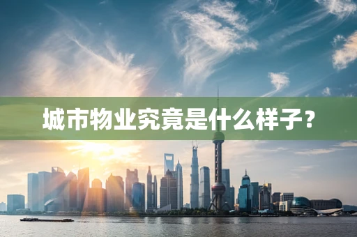 城市物业究竟是什么样子？