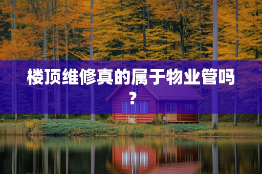 楼顶维修真的属于物业管吗？