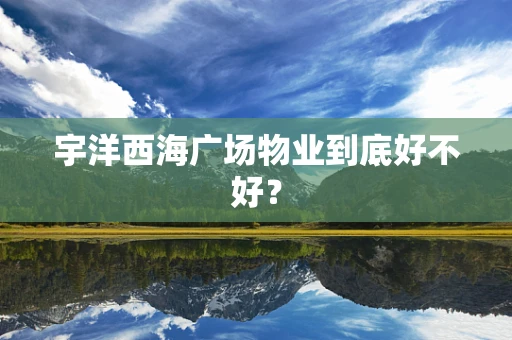 宇洋西海广场物业到底好不好？