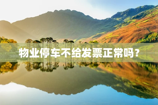 物业停车不给发票正常吗？
