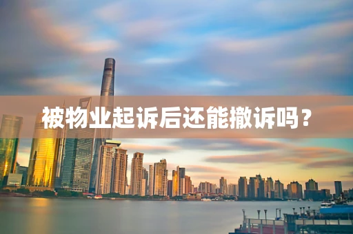 被物业起诉后还能撤诉吗？