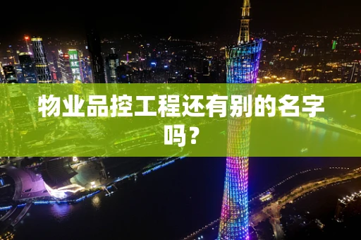 物业品控工程还有别的名字吗？