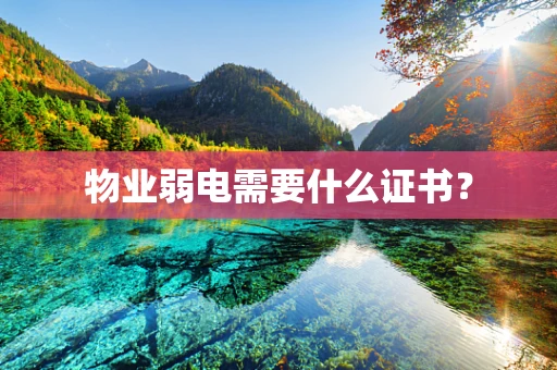 物业弱电需要什么证书？