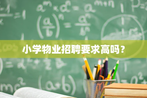 小学物业招聘要求高吗？