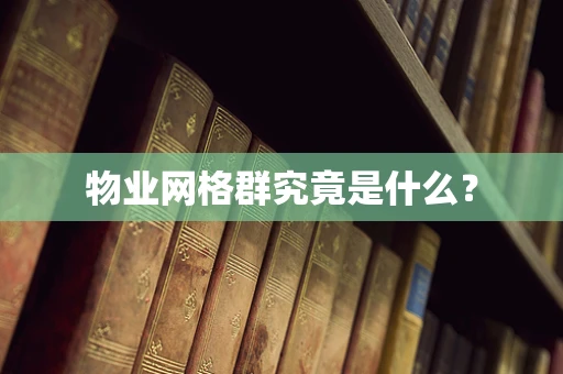 物业网格群究竟是什么？