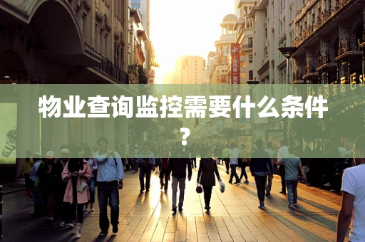 物业查询监控需要什么条件？