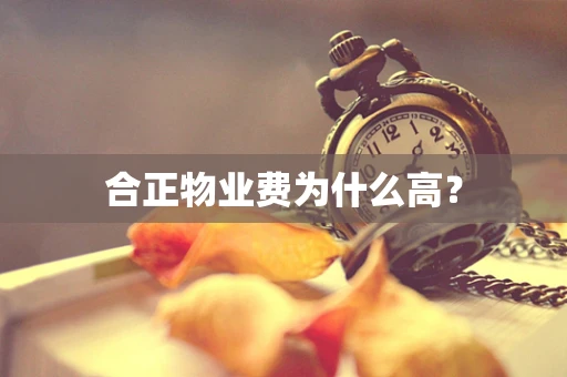 合正物业费为什么高？