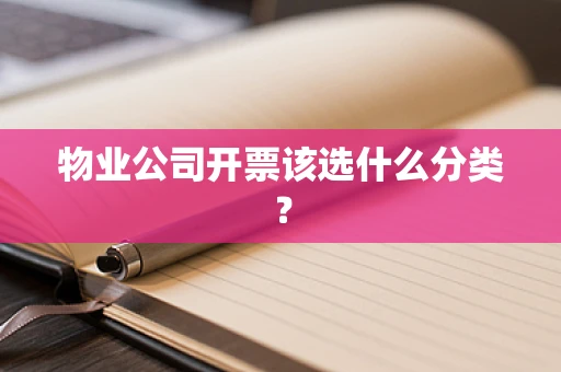 物业公司开票该选什么分类？