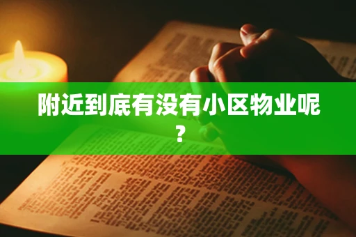 附近到底有没有小区物业呢？