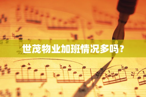 世茂物业加班情况多吗？
