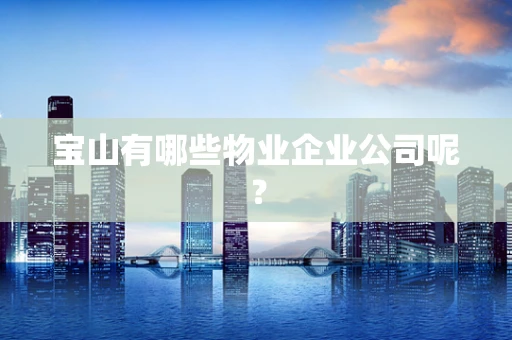 宝山有哪些物业企业公司呢？