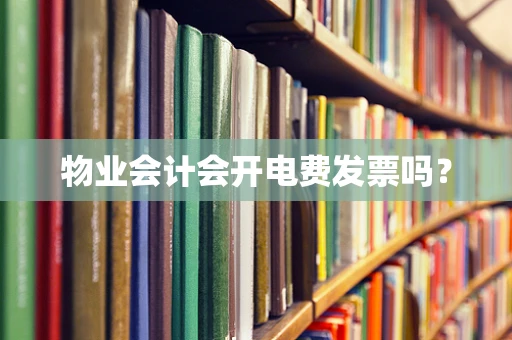 物业会计会开电费发票吗？