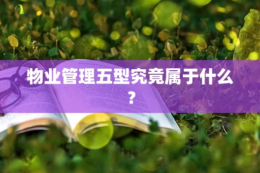 物业管理五型究竟属于什么？